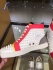 CHRISTIAN LOUBOUTIN Spiked Louis Trainers white pink and yellow 